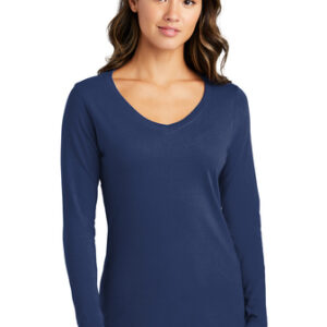 Port & Company® Women's Long Sleeve Fan Favorite™ V-Neck Tee